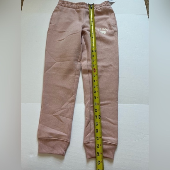 Old Navy Logo Jogger Sweatpants Girls size Medium Pink New with Tags - Picture 3 of 5